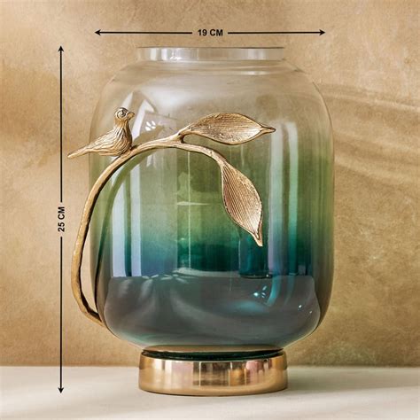 Buy Splendid Goldcrest Gloria Glass Bird Vase from Home Centre at just ...