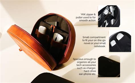 TANN TRIM Black The Every-Day tech Organizer Travel Packing Gadgets Bag ...