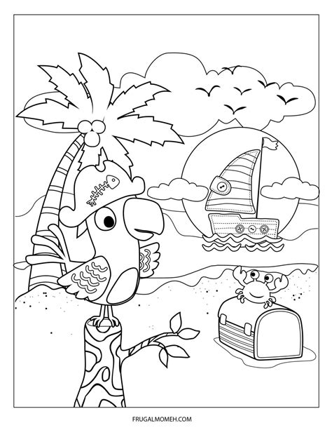 Pirate Coloring Pages For Toddlers