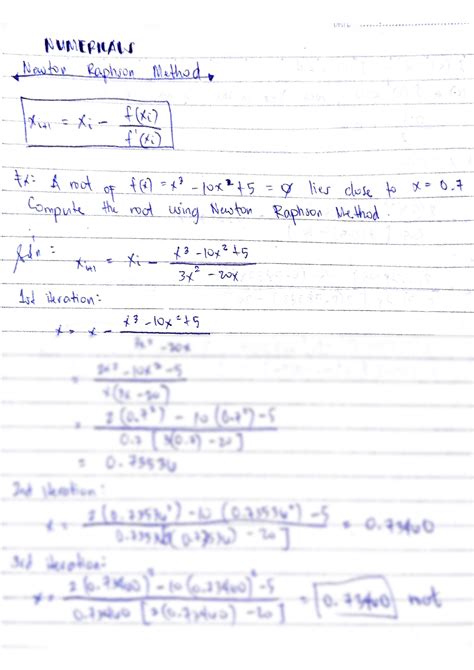 Image result for Newton-Raphson Method Solution