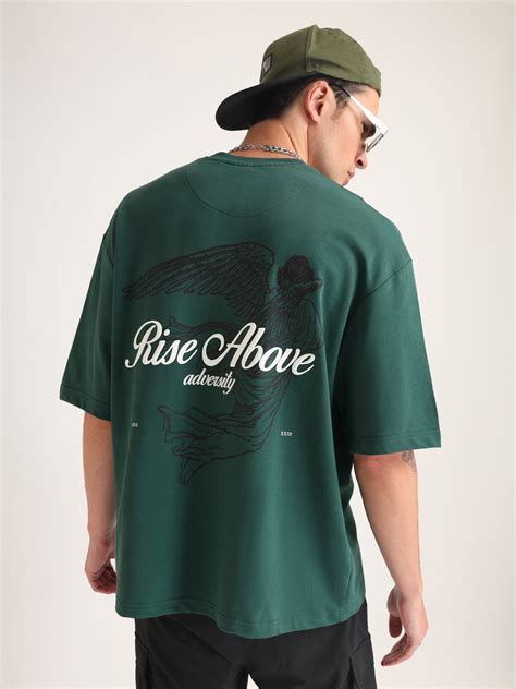 Emerald Green Adversity Angel Oversized T-Shirt