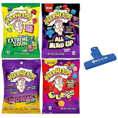 Buy Warheads Candy Variety, Extreme Sour Hard Candy, All Mixed Up ...