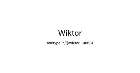 Wiktor — Teletype