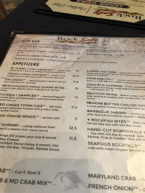 Rock Salt Menu Westminster Md at Charles Bolden blog