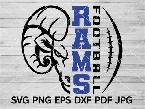 Buy High School Rams Football Svg, Ram Svg Rams Svg, Ram Cut Files ...