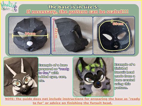 Fursuit Kemono Head Base PDF Pattern + Detailed Guide/instruction for ...