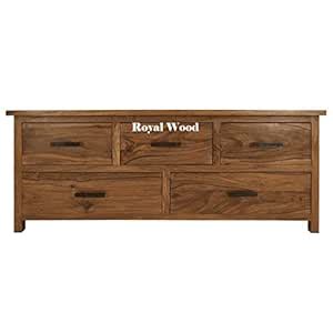 Royal Wood Sheesham Wood Handicrafts Chest of 5 Drawers Storage ...