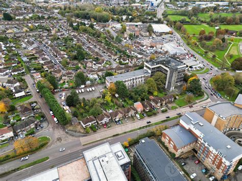 Aerial View of Residential District and Real Estate Homes at Hemel ...