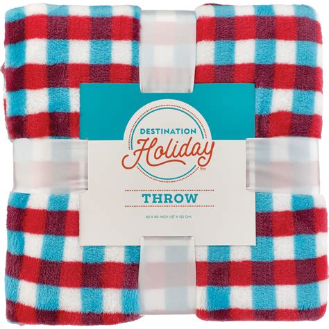 Destination Holiday Pastel Plaids Plush Easter Throw Blanket - Shop ...