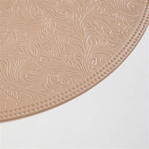 Blush Peach Round Table Mat Set Of 6 Online - Premium Table Mat | Nestasia