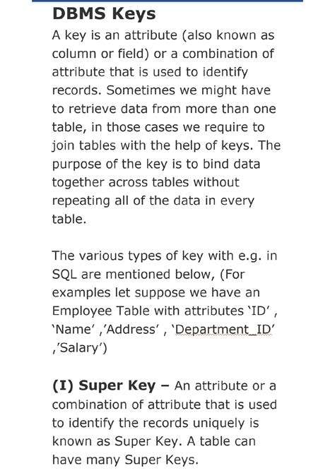Image result for Super Key in Database