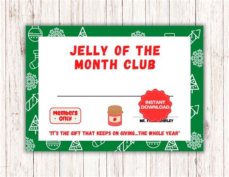 Jelly of the Month Certificate | Griswold Certificate | Christmas ...