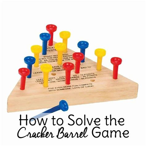 Cracker Barrel Peg Game Solution: Beat this Triangle Peg Game!