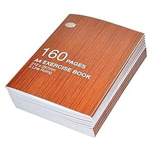 Fis Exercise Books 4 Line Ruling, 160 Pages, Pack Of 10 Pieces, A4 Size ...