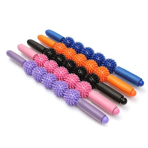 Yoga Spiky Ball Trigger Point Muscle Therapy Stick Roller Spikey Massage Rolling | Alexnld.com