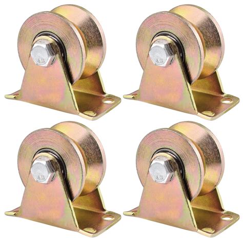 Buy 4Pack 2" V Groove Wheel, Heavy Duty Rigid Roller, Sliding Gate ...