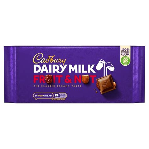 Cadburys Cadbury Dairy Milk Fruit and Nut Chocolate Bar 180g - Russells ...