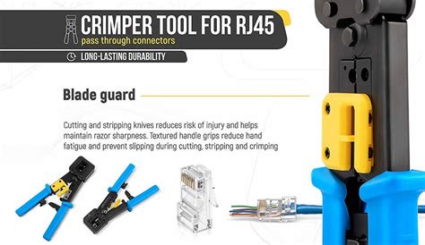 NETWORK ELECTRONIC TOOLS RJ45 Pass-Through Crimping Tool | Global ...