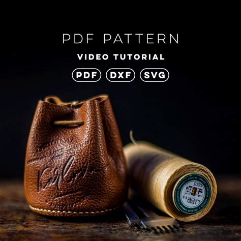 Image result for Pattern for Drawstring Leather Pouch