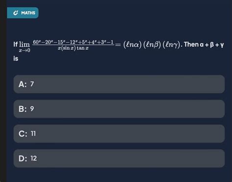 If lim X→0 is [60*x-20*x-15*x-12*x+5*x + 4*x +3*x -1]/whole divided by ...