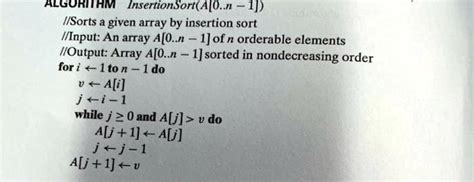Image result for Insertion Sort Algorithm Pseudo Code