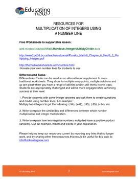 Image result for Multiplying Integers Using a Number Line