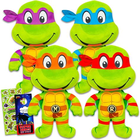 Amazon.com: Teenage Mutant Ninja Turtles Plush Toy Set - 4 Pack Bundle ...