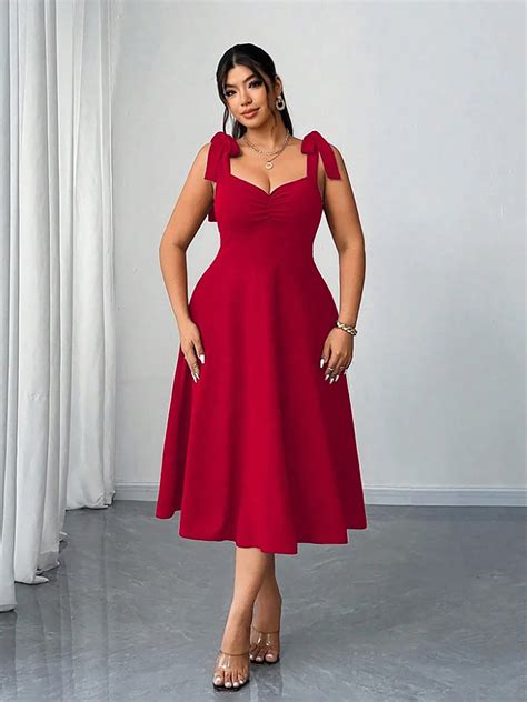 Plus Size Tie Up A-Line Dress | Savana | Bestsellers