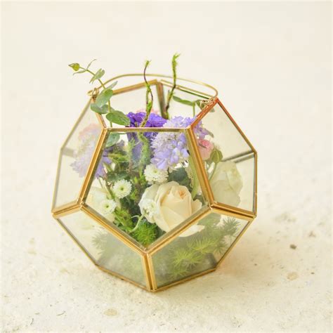 Glass Terrarium Pentagon | Decorative Home Accent| Pastiche by AK