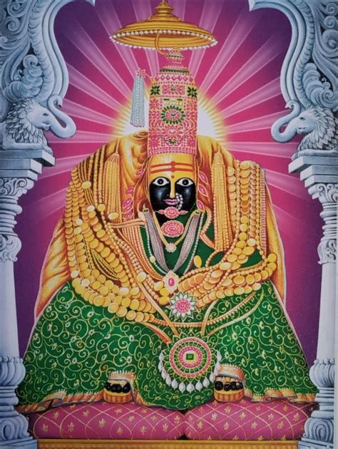 Shri Tulja Bhavani Maa Beautiful Sparkle Print Elegant Photo - Etsy India