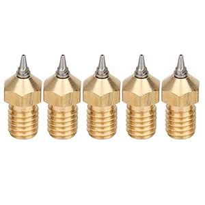 Set of 2 3D Printer Nozzle, Sturdy High Thermal Conductivity 5Pcs 3D ...