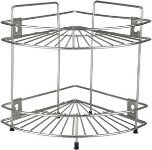 IRONTECH Utensil Kitchen Rack Steel Stainless Steel (2-Tier)Corner ...