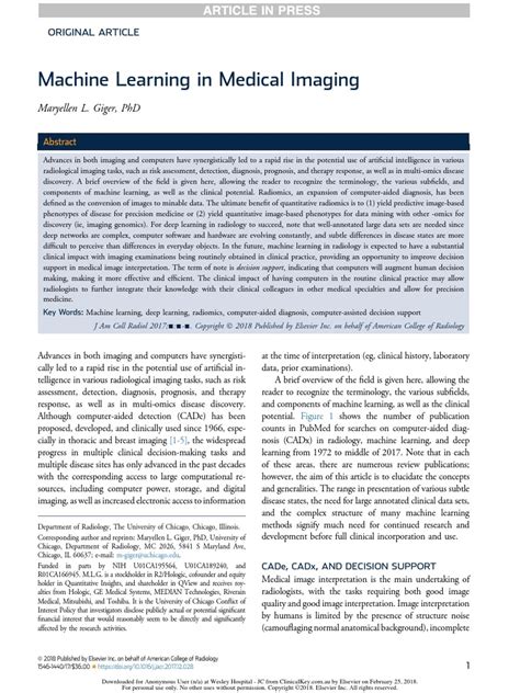 Medical Imaging Machine Learning 的图像结果