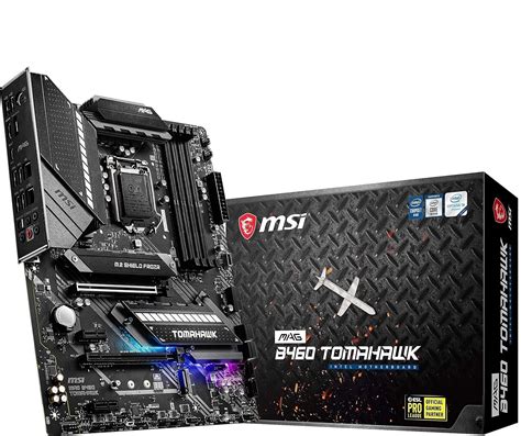 MSI MAG B460 Tomahawk ATX Gaming Motherboard I LGA 1200 Socket, 10th ...