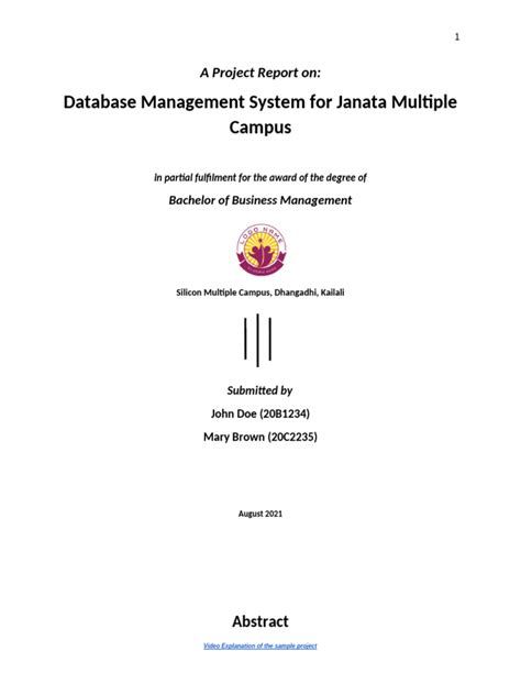 Image result for Development Project Report Sample