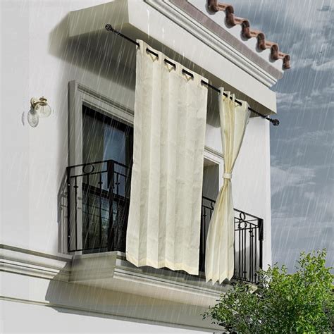 HIPPO 260 GSM Waterproof Plastic Outdoor Balcony Curtain Sun & Rain ...