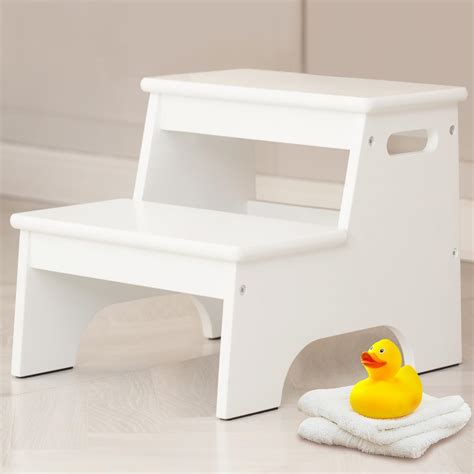Amazon.com: KidzWerks Kids Step Stool for Toddlers Bathroom Kitchen Potty Wooden Children ...