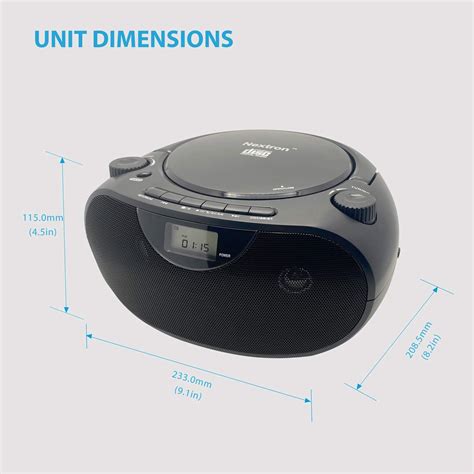 Buy Nextron Portable Bluetooth CD Player Boombox with AM/FM Radio ...