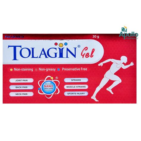 Tolagin Gel 30 gm Price, Uses, Side Effects, Composition - Apollo Pharmacy