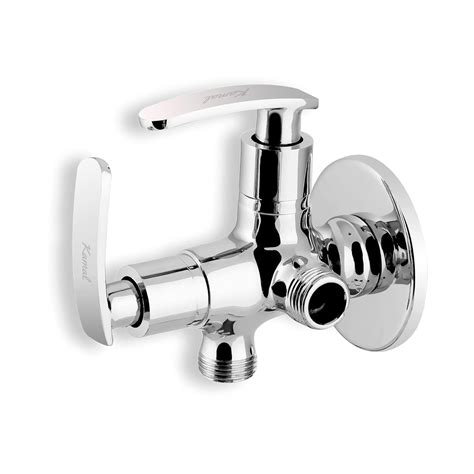 Kamal Brass Two in One Angle Cock Tab with Wall Flange Irene Wall Mount ...