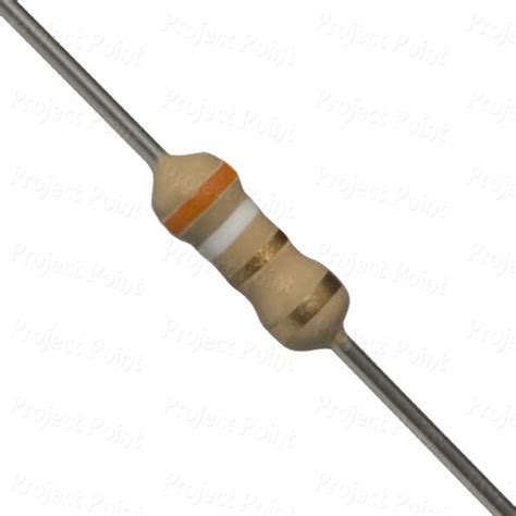 3.9 Ohm 0.25W Carbon Film Resistor 5%, 3E9, 3R9, CFR, 3.9E, 3.9R, Color ...