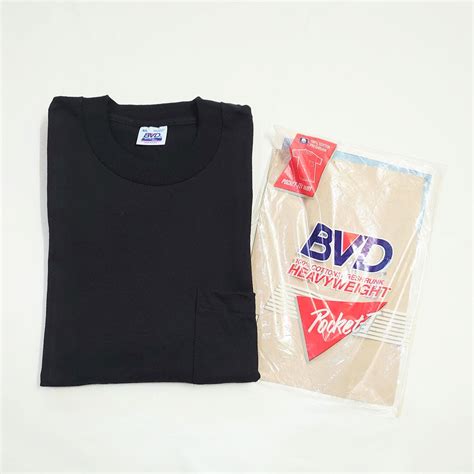 1990s DeadStock→OneWash "BVD" Solid Pocket T-Shirts | Vintage Clothing ...