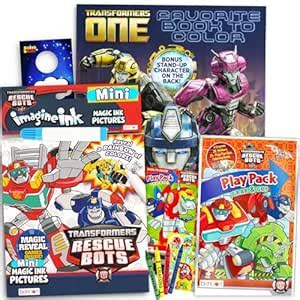 Buy Transformers Rescue Bots Coloring Book Super Set - 2 Jumbo Books, 8 ...