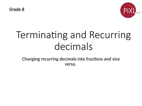 Image result for Terminating Recurring Decimals