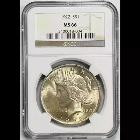 1922 Peace Dollar NGC MS-66 - Bob Paul Rare Coins
