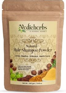 Vedicherbs Natural Shampoo Powder with Amla, Reetha, Shikakai & Methi ...