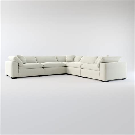 Plush Core Comfort 5-Piece Sectional - Dudley Gray | Value City Furniture