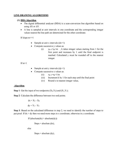 Image result for Types of Line Drwaing Algorithm in Computer Graphics