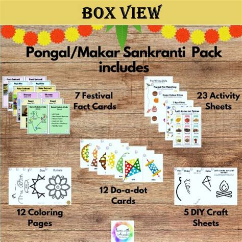 Pongal, Makar Sankranti, Lohri Printable Activity Pack: Buy Pongal ...