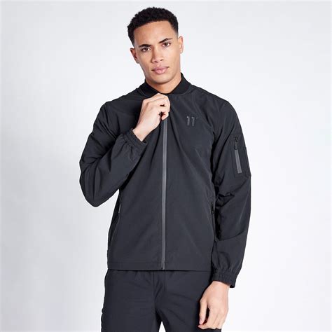 11 Degrees Men's Krypton Full Zip Long Sleeve Bomber Jacket | Sports Direct
